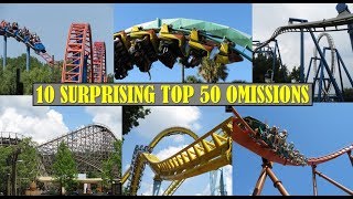 10 Surprising Coasters that Missed My Top 50 [upl. by Rumery]