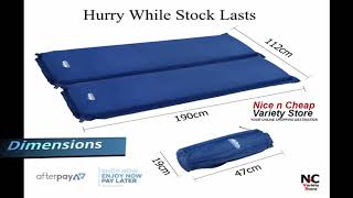 Weisshorn Self Inflating Mattress Camping Sleeping Mat Air Bed Pad Double Navy 10CM Thick [upl. by Ijok]