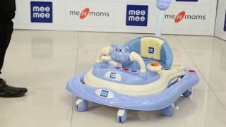 Mee Mee Baby Walker with Adjustable Height and Push Handle Bar [upl. by Ancel]