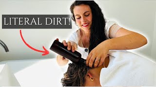 Washing Her Hair With DIRT Made It Stronger Overnight Clay Wash Demo [upl. by Dario627]