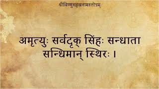 Sri Vishnu Sahasranama Stotram  श्रीविष्णुसहस्रनामस्तोत्रम् With Sanskrit lyrics [upl. by Aurelius390]