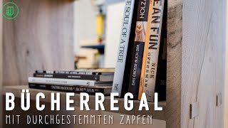 Bau dir ein REGAL mit durchgestemmten Zapfen  Bücherregal aus Massivholz Teil 2  Jonas Winkler [upl. by Cinom]