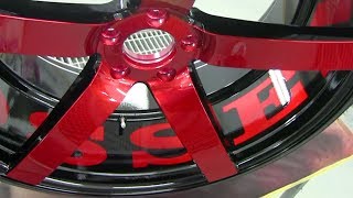 カスタムペイント・How to paint wheels candy red amp black  How to paint rims  candy painting [upl. by Mycah]