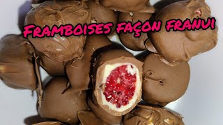 Faire des framboises enrobées aux chocolats façon franui [upl. by Bogart481]