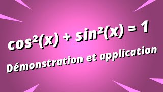 Formule fondamentale de trigonométrie  démonstration et application [upl. by Kcirdef]