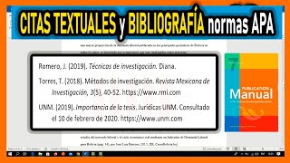 CITAS TEXTUALES y REFERENCIAS BIBLIOGRÁFICAS Normas APA 7ma Edición [upl. by Pulsifer843]