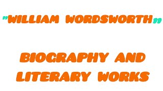 William Wordsworths Biography  Literary Works [upl. by Paluas]