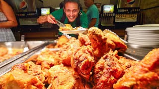 Giant AMISH BUFFET Fried Chicken  Beef Brisket  1499 All You Can Eat American Country Food [upl. by Skipton]