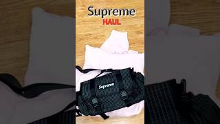 Supreme Haul SS24 💳 💸 mini duffle bag box logo hoodie and beanie supreme streetwear haul [upl. by Terbecki508]