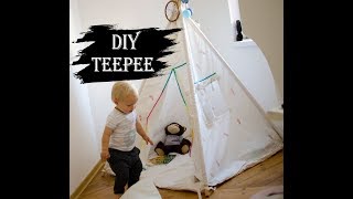 DIY teepee with a window [upl. by Nairadas712]