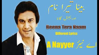 Bina Tera Naam With different lyricsANayyar PTV 1984 [upl. by Enilegnave611]