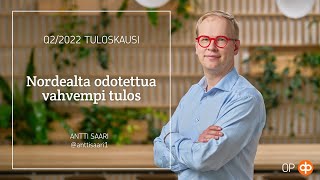 Q22022 Tuloskausi Nordealta odotettua vahvempi tulos [upl. by Bahr]