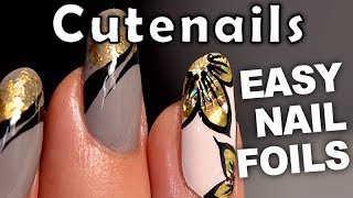 Nail art tutorial Easy Foils design [upl. by Fuhrman]