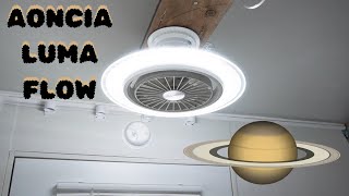 Aoncia Luma Flow Ceiling Fan Light Unboxing Install Review [upl. by Ennahtur]