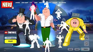 PETER GRIFFIN Fortnite FAMILY GUY doing all BuiltIn Emotes and Funny Dances シ [upl. by Aivataj243]