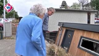 Eigenaar ziet woonboot op tv zinken [upl. by Aciemaj510]