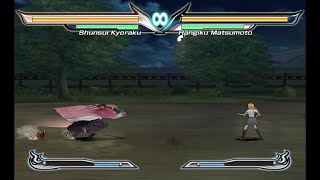 Shunsui Kyoraku vs Rangiku Matsumoto Bleach Shattered Blade [upl. by Aissenav884]