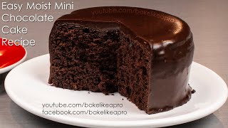 Easy Moist Mini Chocolate Cake Recipe [upl. by Arnulfo]