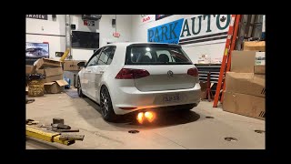 VW MK7 GOLF TSI pops and bangs  SHOOTING FLAMES [upl. by Samot]