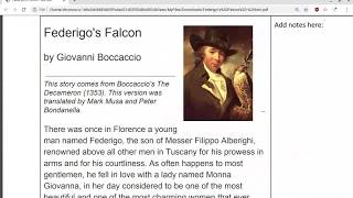 Federigos Falcon by Giovanni Boccaccio from the Decameron  audio audiobook [upl. by Oric]