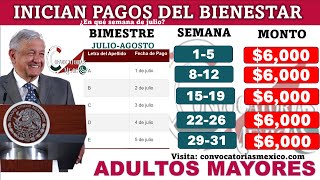 🎯📢 Inician pagos Bienestar ABCDE ♨️🎁¿En qué semana de julio ¡Aviso bienestar Adultos Mayores [upl. by Rehc]