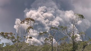 Plume at Halemaumau Crater prompts ashfall warning [upl. by Newkirk]