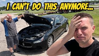 After 3 FAILED ENGINES on my Maserati Ghibli my mechanic is QUITTING and Im out THOUSANDS [upl. by Otrevlig188]