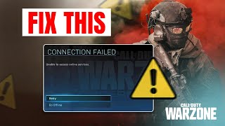 How to Fix Warzone PC Unable to Access Online Services  Connection Failed Error [upl. by Chandless]