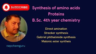 synthesisofaminoacidsproteinsbsc4thyearchemistrymajor403 [upl. by Klemperer]