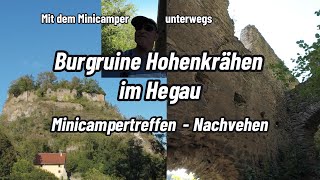 Burgruine Hohenkrähen im Hegau Landkreis Konstanz steiler Anstieg und Aussicht [upl. by Perlie]