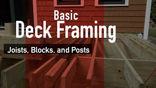 Basic Deck Framing Joists Blocks and Posts [upl. by Zweig592]