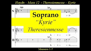 Haydn  Theresienmesse  Mass in B flat major  1 Kyrie  Soprano [upl. by Buskirk887]