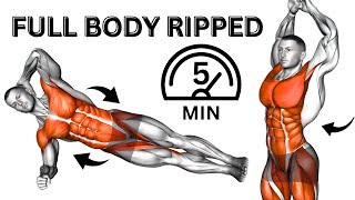 5 MIN 10 Exercises FULL BODY RIPPED Workout 🥴 [upl. by Horatia]