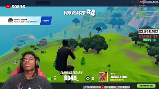 Hacker DDOS IShowSpeeds Server and Denies him 1st Win of OG Fortnite [upl. by Ellehcal]