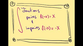 Calcul intégral  62  Fonctions paires et impaires [upl. by Schlessinger880]