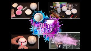 GENDER REVEAL BALL  DIY HOW TO make a Baby Shower Gender Reveal Exploding Baseball [upl. by Maren733]