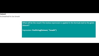 Alteryx Core Exam Sample Question  findstring expression [upl. by Haleeuqa]