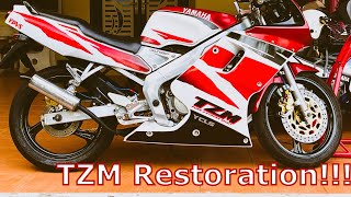 Yamaha TZM Full Restoration Timelapse [upl. by Aitnas]