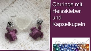 DIYOhrringe gemacht aus Heisskleber mit Kapselkugeln  Anleitung  die magische Kaffee Kapsel [upl. by Yelsnya]