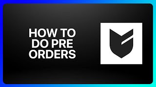 How To Do Pre Orders On Big Cartel Tutorial [upl. by Rahsab903]