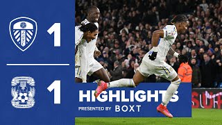 Highlights  Leeds United 11 Coventry City  Summerville scores at Elland Road [upl. by Ryder]