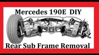 Mercedes 190E DIY rear sub frame removal [upl. by Adali]