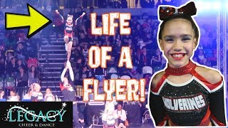 LIFE OF A FLYER  ELSIE LONDON LEGACY CHEERLEADING COMPETITION 2019👸 114 VLOG [upl. by Yenttihw]