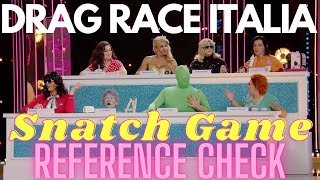 SNATCH GAME  Drag Race Italia S3E6  Reference Check [upl. by Schultz]