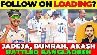 Bumrah Jadeja Akashdeep RATTLED Bangladesh  India vs Bangladesh 1st Test [upl. by Ohnuj]