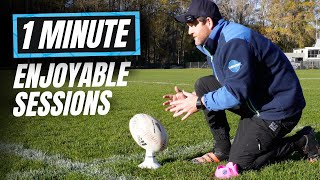 How To Make Your Kicking Sessions More Enjoyable 4K rugbybricks NZ Made Kicking Tees [upl. by Dafodil]