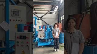 Stop Operation Vacumm hydraulic lubricant oil purifier 2024 oil filtration unit [upl. by Atilem]