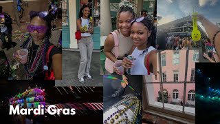 Travel Vlog  Mardi Gras  New Orleans 2024  Bourbon Street Beignet Snowcones [upl. by Evars]