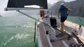 Single Handed Gennaker Set bei 20Kn Wind  GoPro am Heck [upl. by Ibrahim281]