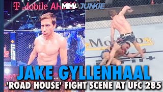 Jake Gyllenhaal Scores BRUTAL Knockout In Road House Fight Scene  UFC 285 [upl. by Thury337]